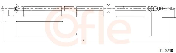 Tazne lanko, parkovaci brzda COFLE 12.0740 – OE 51787024