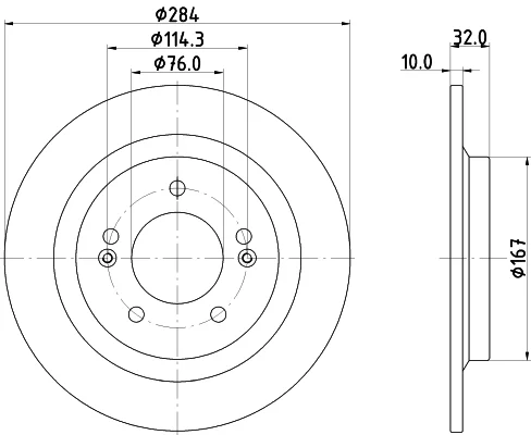 Brzdový kotouč HELLA 8DD355134-401