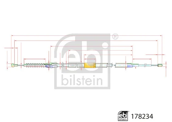 Tažné lanko, parkovací brzda FEBI BILSTEIN 178234