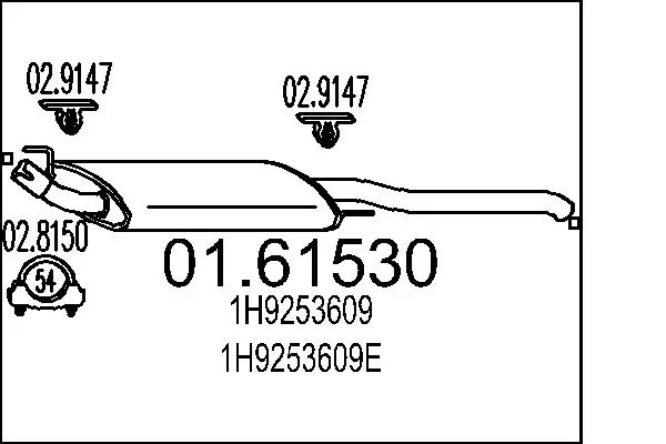 Zadni tlumic vyfuku MTS 01.61530