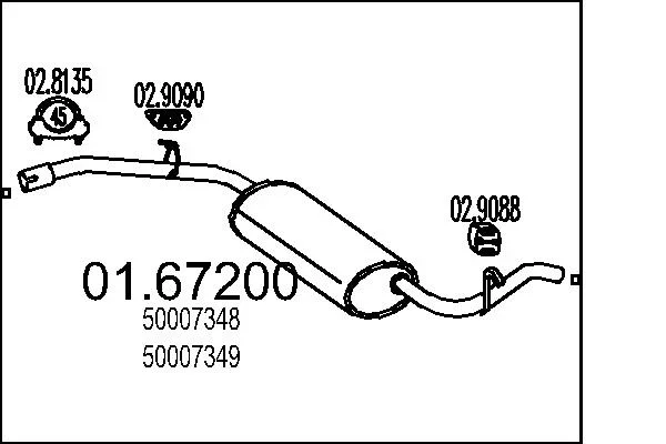 Zadni tlumic vyfuku MTS 01.67200