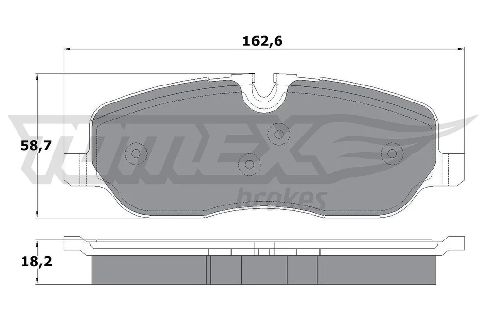 Sada brzdových destiček, kotoučová brzda Tomex Brakes TX17-71