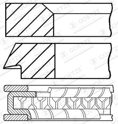 Sada pistnich krouzku GOETZE ENGINE 08-991407-00