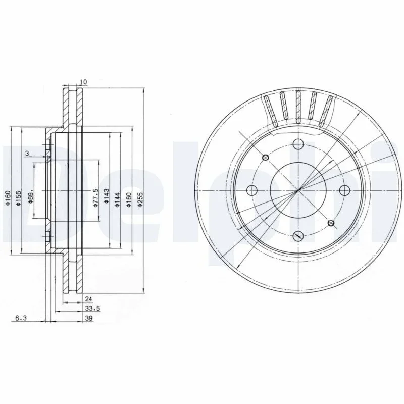Brzdový kotouč DELPHI BG2763