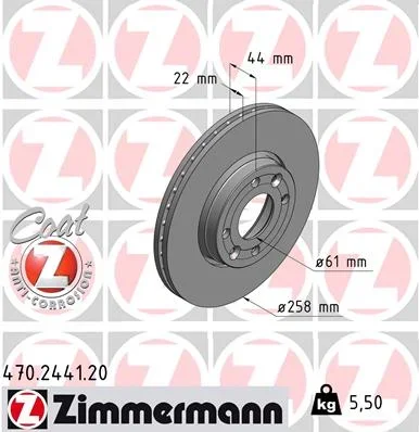 Brzdový kotouč ZIMMERMANN 470.2441.20
