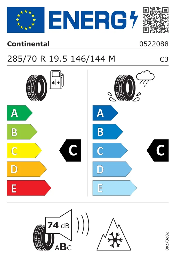 285/70R19.5 CCO CHHD3 CONTINENTAL 285/70R19.5CCOCHHD3