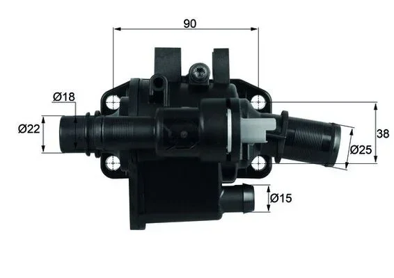 Termostat, chladivo MAHLE TH4283