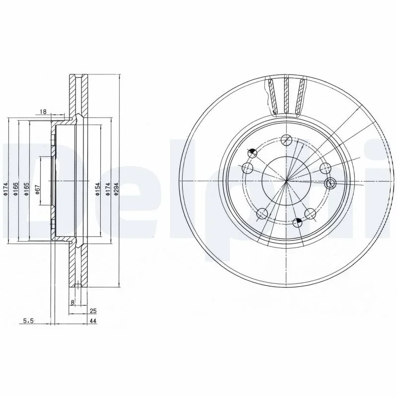 Brzdový kotouč DELPHI BG2772
