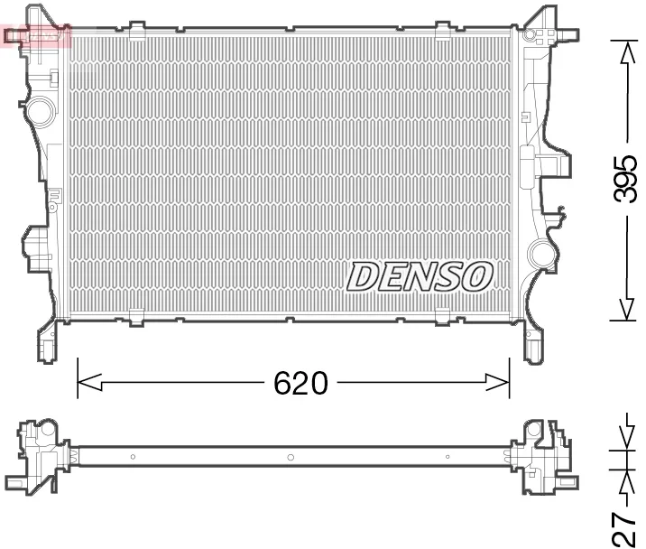 Chladič, chlazení motoru DENSO DRM09045 – OE 51965905 Chladič, chlazení motoru DENSO DRM09045 – OE 51965905
