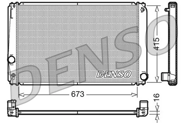Chladič, chlazení motoru DENSO DRM50051 Chladič, chlazení motoru DENSO DRM50051