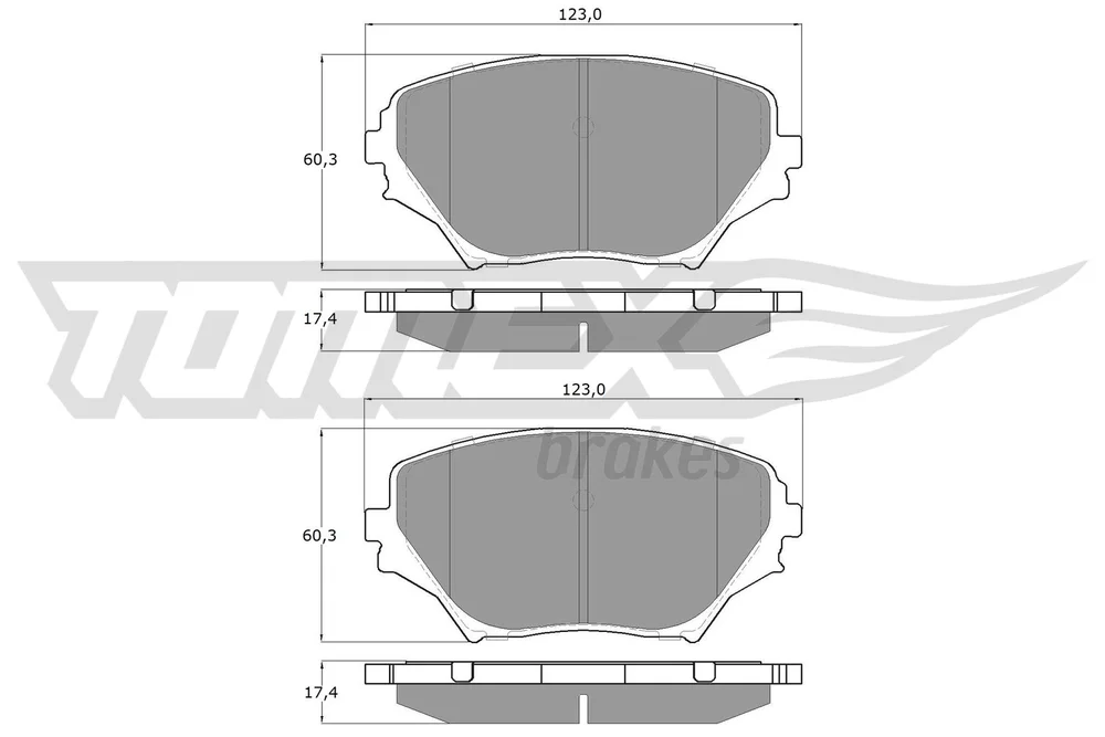 Sada brzdových destiček, kotoučová brzda Tomex Brakes TX13-85