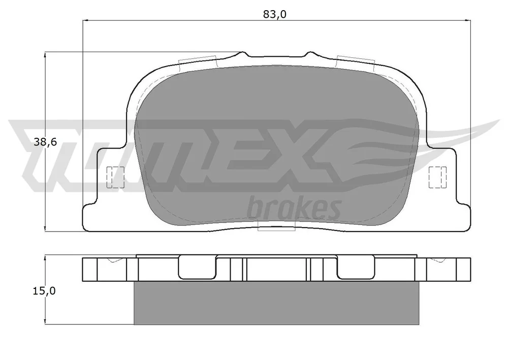 Sada brzdových destiček, kotoučová brzda Tomex Brakes TX13-71