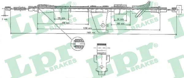Tažné lanko, parkovací brzda LPR C0527B – OE 4705708
