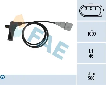 Snímač počtu otáček, řízení motoru FAE 79064