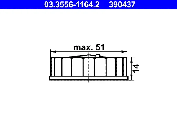 Uzaver, nadrz brzdove kapaliny ATE 03.3556-1164.2 Uzaver, nadrz brzdove kapaliny ATE 03.3556-1164.2