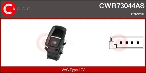 Spínač, zvedací zařízení oken CASCO CWR73044AS Spínač, zvedací zařízení oken CASCO CWR73044AS