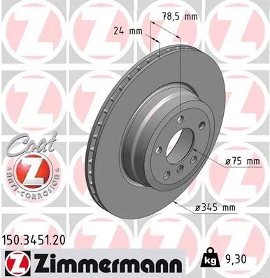 Brzdový kotouč ZIMMERMANN 150.3451.20