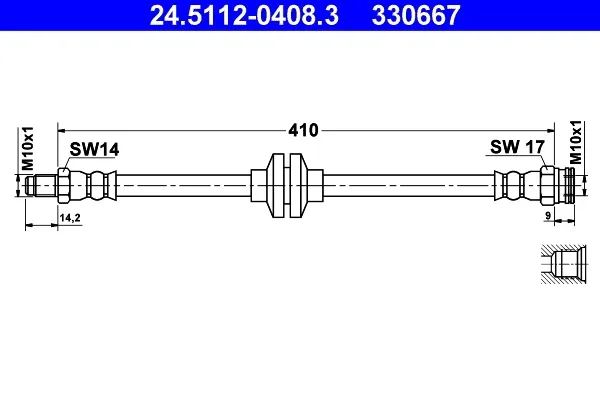 Brzdová hadice ATE 24.5112-0408.3 – OE 46454474