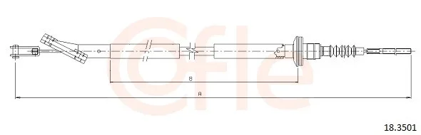 Tazne lanko, ovladani spojky COFLE 18.3501 – OE 96339736 Tazne lanko, ovladani spojky COFLE 18.3501 – OE 96339736