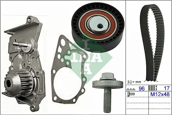 Vodni pumpa + sada ozubeneho remene Schaeffler INA 530060430 Vodni pumpa + sada ozubeneho remene Schaeffler INA 530060430