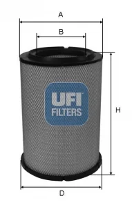 Vzduchový filtr UFI 27.A33.00