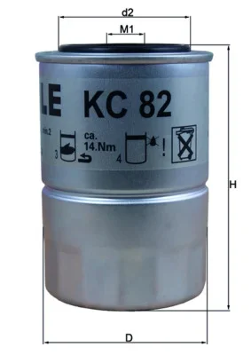 Palivový filtr MAHLE KC82D