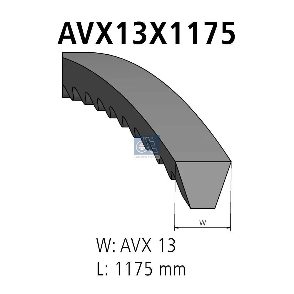 sada klínového řemenu DT Spare Parts 3.34207