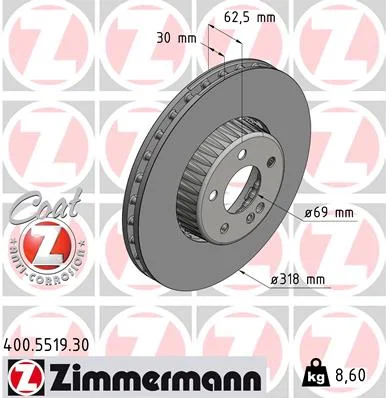 Brzdový kotouč ZIMMERMANN 400.5519.30