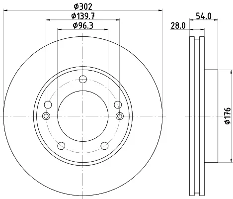 Brzdový kotouč HELLA 8DD355118-081