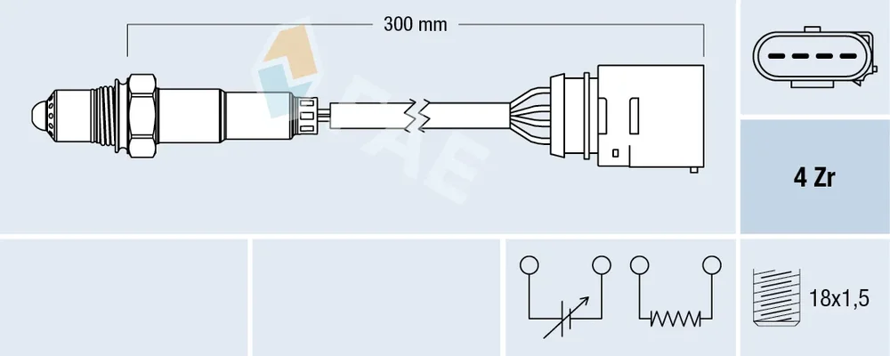 Lambda sonda FAE 77435 – OE 03D906265A Lambda sonda FAE 77435 – OE 03D906265A