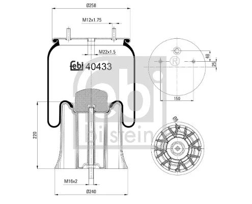 Mech, pneumaticke odpruzeni FEBI BILSTEIN 40433