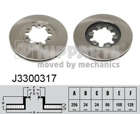 Brzdový kotouč NIPPARTS J3300317