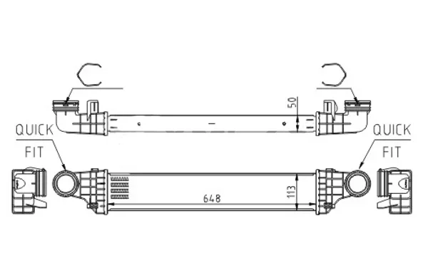 CHLADIČ VZDUCHU DB W211 E320CDI 02- HART 612562