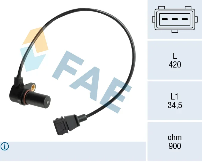 Snímač počtu otáček, řízení motoru FAE 79073