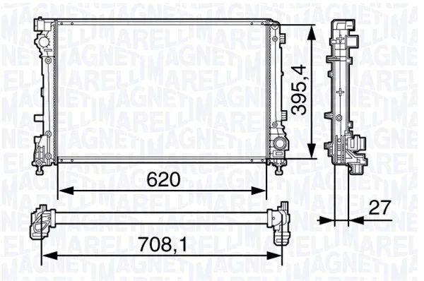 Chladič, chlazení motoru MAGNETI MARELLI 350213131700