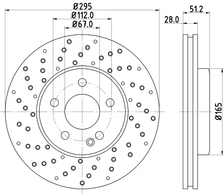Brzdový kotouč HELLA 8DD355129-681