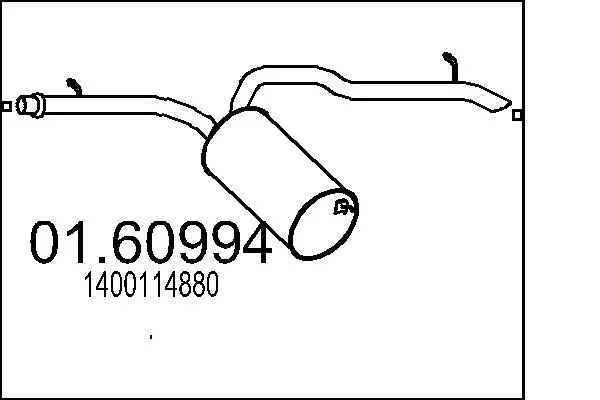 Zadni tlumic vyfuku MTS 01.60994 – OE 1400114880