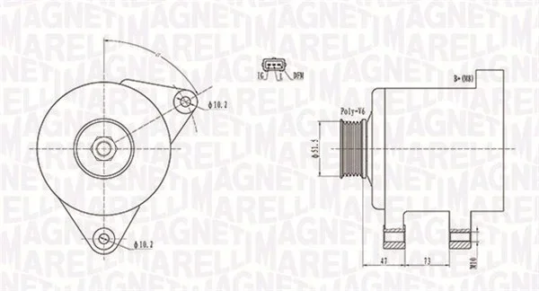 generátor MAGNETI MARELLI 063731569010