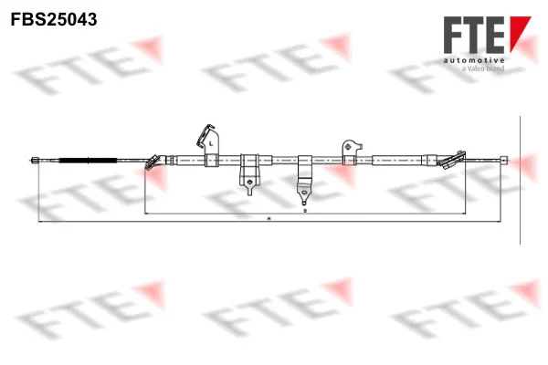 Brzdové lanko FTE 9250632