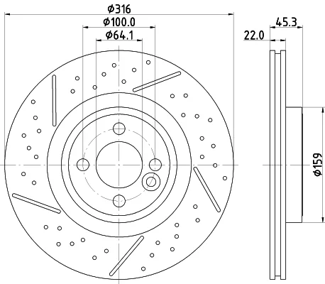 Brzdový kotouč HELLA 8DD355123-471