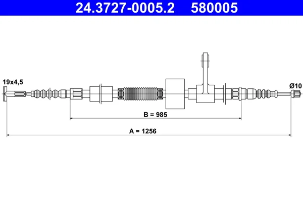 Tazne lanko, parkovaci brzda ATE 24.3727-0005.2 – OE 60624591