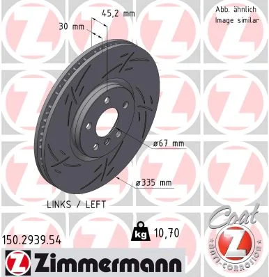 Kotouč brzdový ZIMMERMANN 150.2939.54 Kotouč brzdový ZIMMERMANN 150.2939.54
