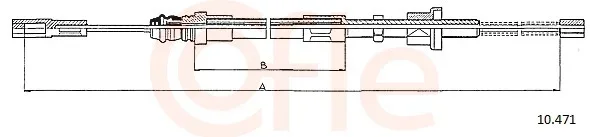Tazne lanko, parkovaci brzda COFLE 10.471 – OE 95604194