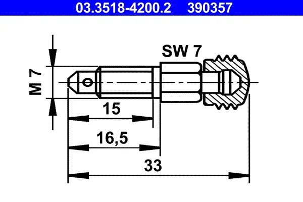 Odvzdusnovaci sroub/ventil ATE 03.3518-4200.2 Odvzdusnovaci sroub/ventil ATE 03.3518-4200.2