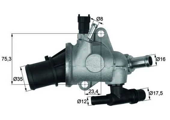 Termostat, chladivo MAHLE TI14283 – OE 55227056