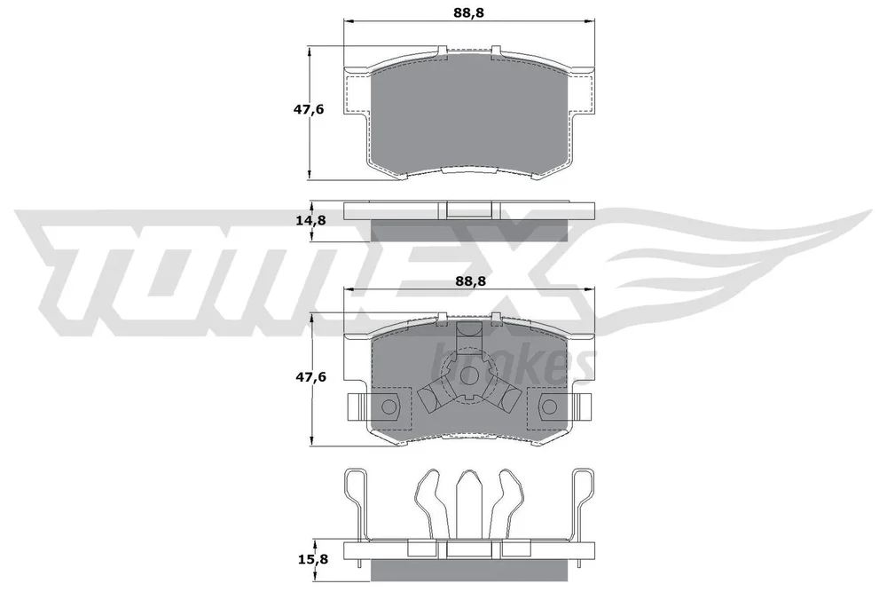 Sada brzdových destiček, kotoučová brzda Tomex Brakes TX17-53