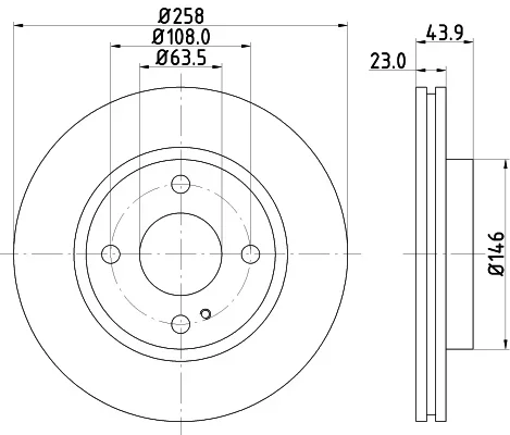Brzdový kotouč HELLA 8DD355128-911