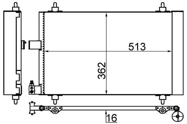 Kondenzátor, klimatizace MAHLE AC585001S
