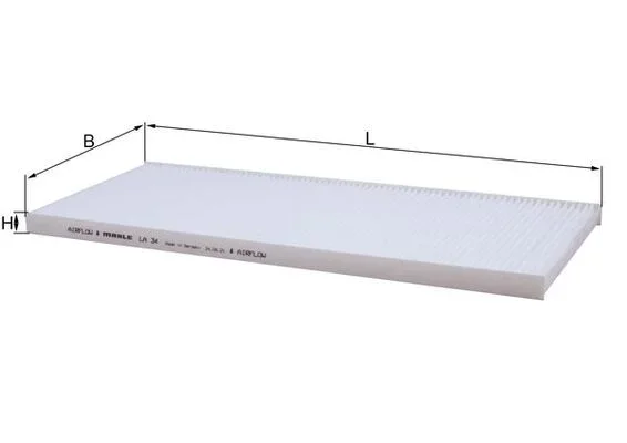 Filtr, vzduch v interiéru MAHLE LA34