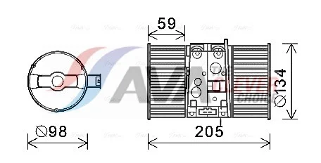 Elektromotor, vnitřní ventilátor AVA Clever Choice RT8586
